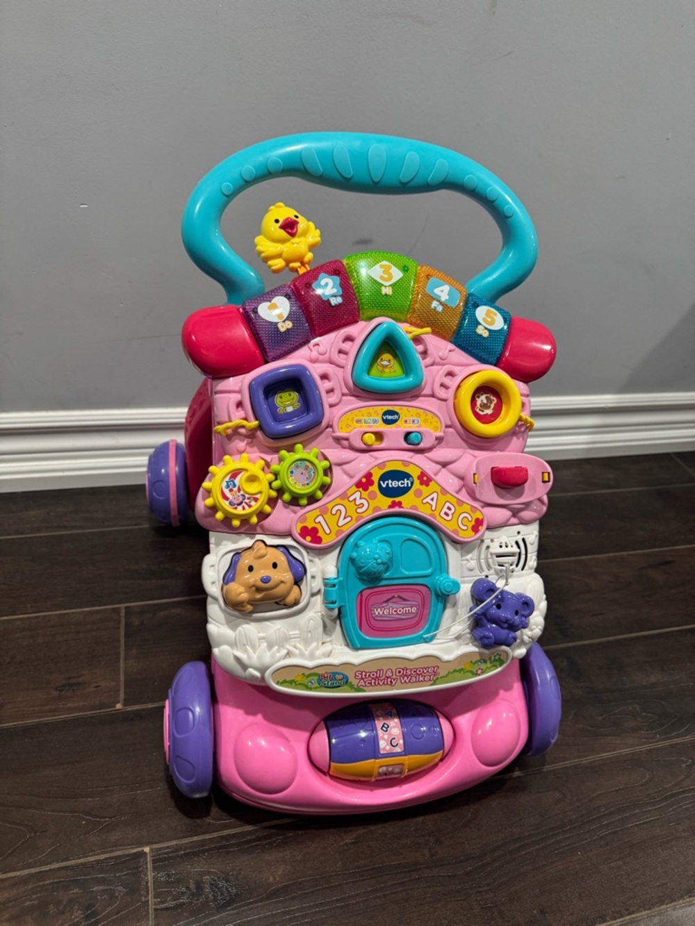 VTech Stroll & Discover Learning Walker in Pink and Teal